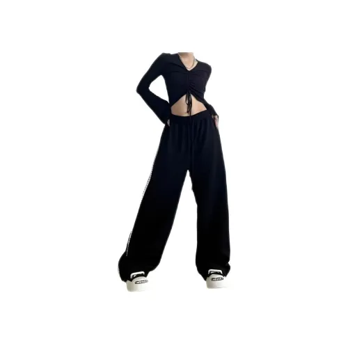 TONYBEAR Черные Женские Повседневные Брюки