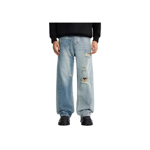 AHAH Джинсовый синий Мужские Джинсы