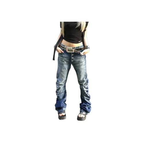 SAGP Lightning Pattern Blue Unisex Jeans