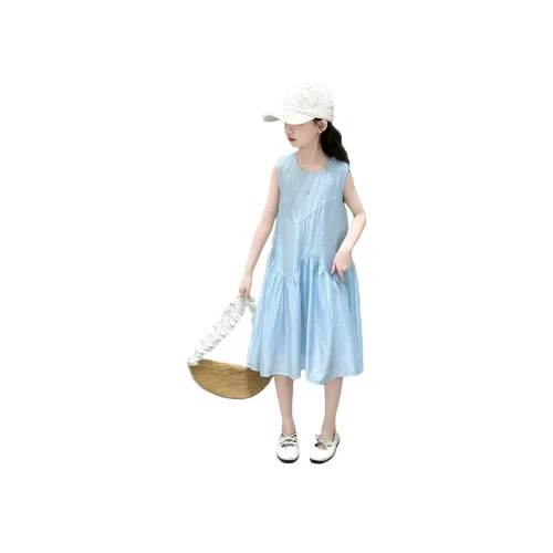 PROTECTCAMEL Светло-синий Платья для дошкольников
