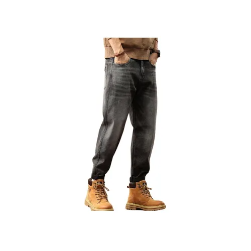 SONGS ALONG Джинсы Унисекс Черный Серый