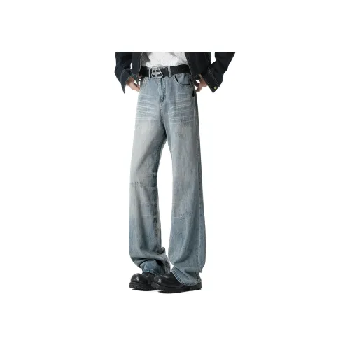 DOH STORE Синие унисекс джинсы