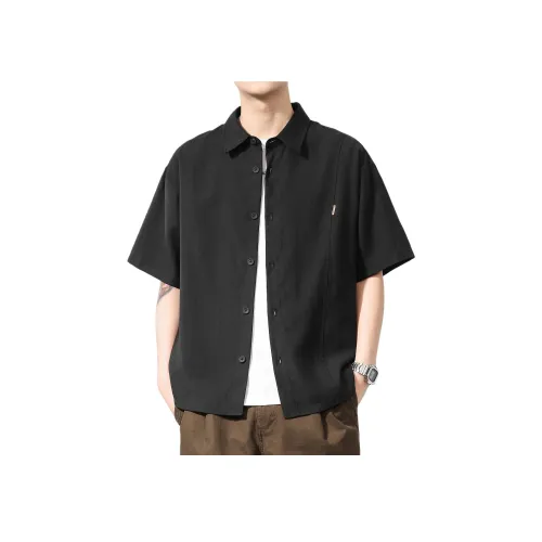 JEEP SPIRIT DY660 Черные Мужские Рубашки