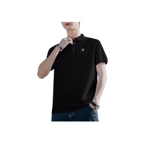 XTEP Глубокий Черный Мужская Поло