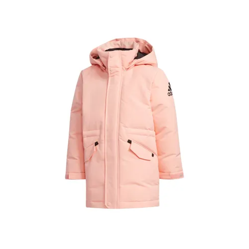 Adidas Пуховик Glossy Розовый Черный Подростки