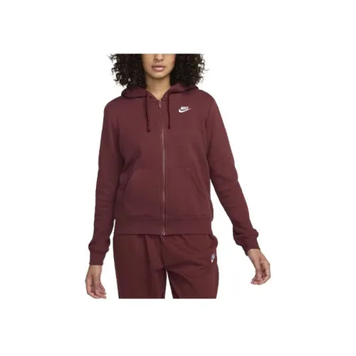 Nike Sportswear Club Флис Толстовка Женская Темно-Красная