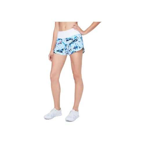 lululemon RUN TIMES Спортивные шорты Женские Синие Розовые С принтом