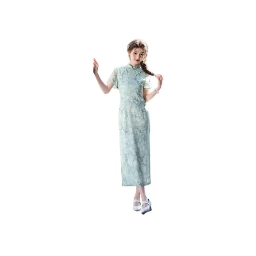 MJ Лето Новый китайский стиль Улучшенный Чонсам Женский