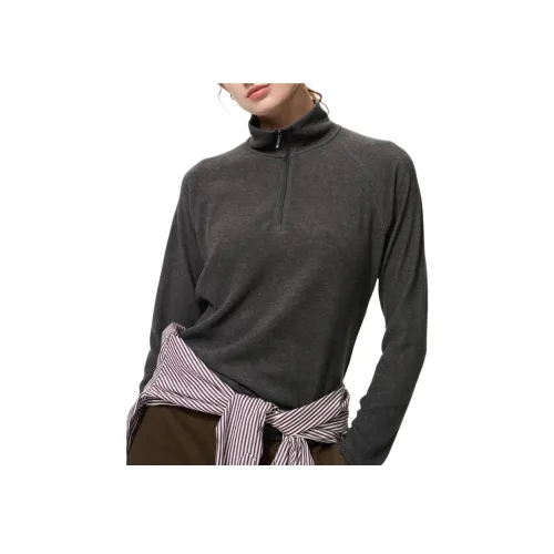 UNIQLO Темно-серый Женский Свитшот