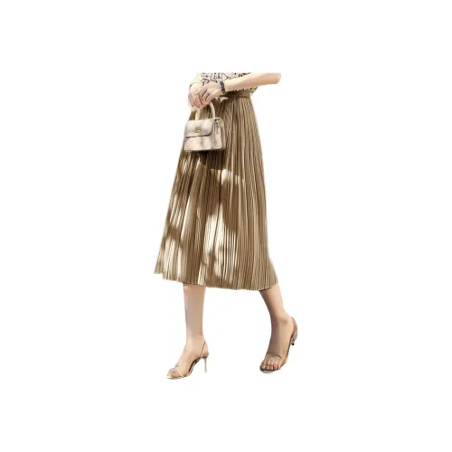 XWI Хаки Женские Повседневные Длинные Юбки