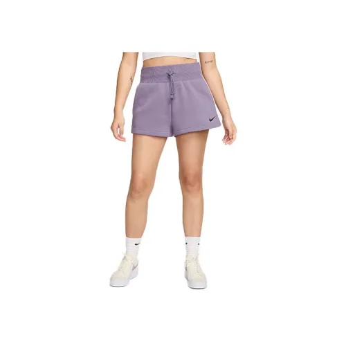 nike Шорты с высокой посадкой Loose Повседневные шорты Женские Фиолетовые