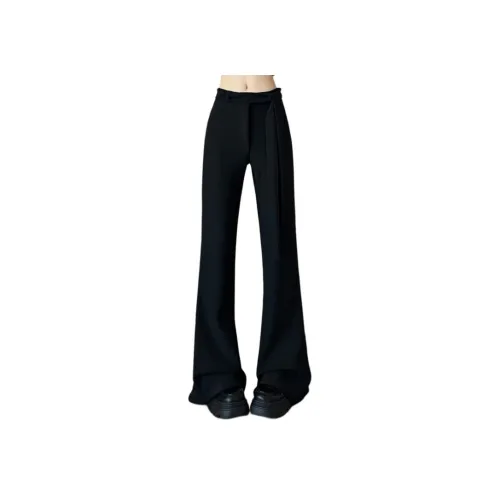 ZVJH Black Women's Casual Pants ZVJH Черные Женские Повседневные Брюки