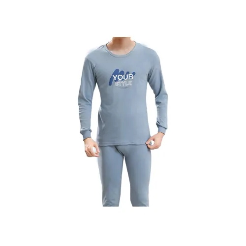 Cotton Gene Светло-синий Английский язык Унисекс Термокомплекты