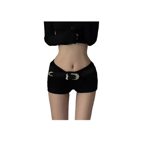 Черные женские джинсовые шорты