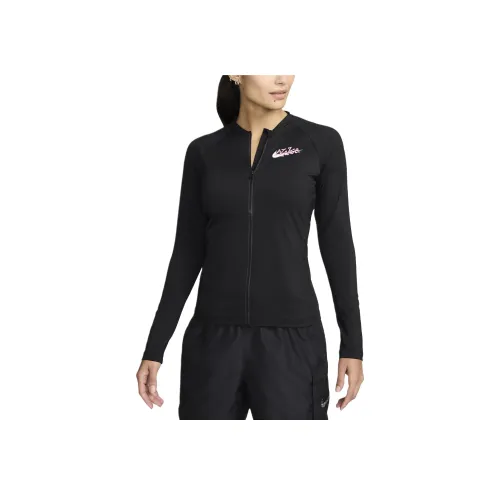 Nike Плавание Двухкомпонентный Купальник Женский Черный Озорный Розовый Белый