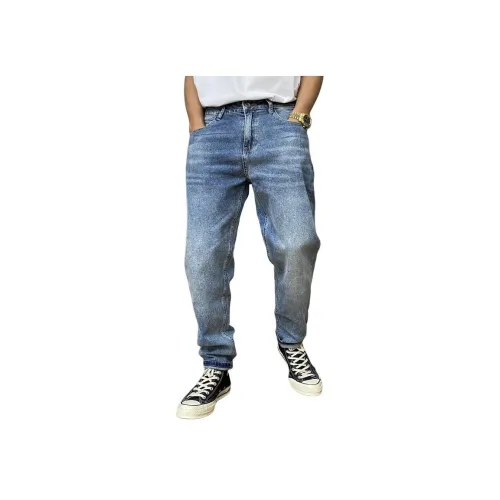 ZHANDASHUAI Синие Унисекс Джинсы