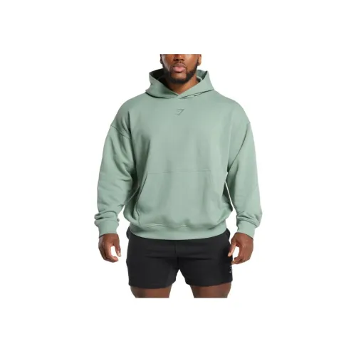 GYMSHARK Светло-зеленый Мужской Свитшот