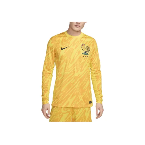 nike FFF 2024 25 Stadium Goalkeeper Футбол Джерси Женские Itinerant Желтый