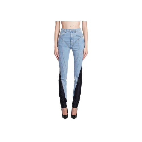 Mugler Джинсы Женские Средне-голубой
