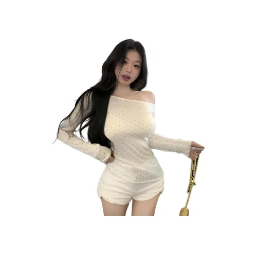 SNZX Белый с принтом T-рубашка Женская T-рубашка