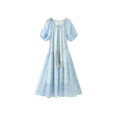 Hang Yi Court Короткий рукав Платье Женское