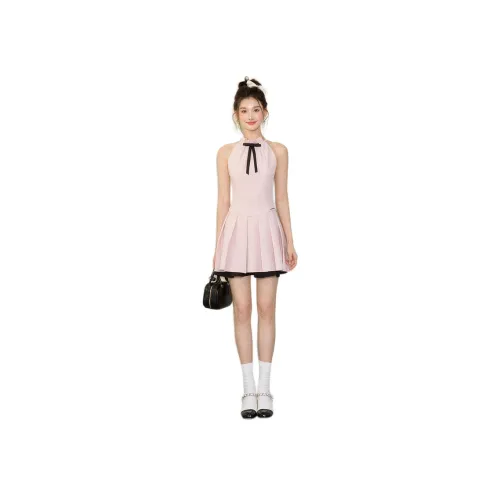 GOSO Розовые Женские Платья без Рукавов