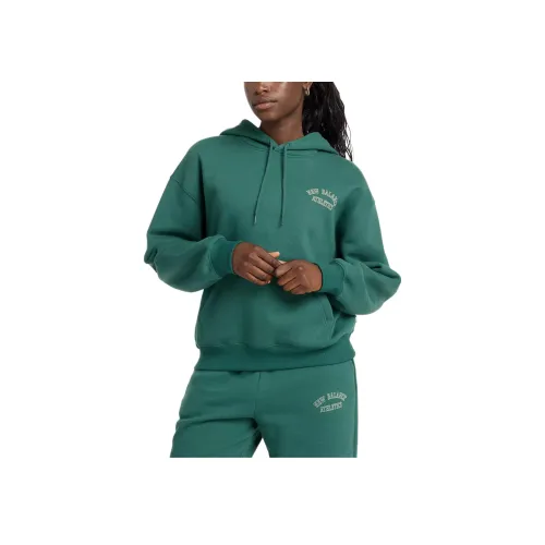 New Balance Graphic Fleece Hoodie Женский Night Watch Green