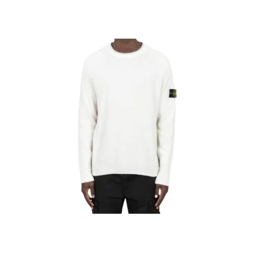 STONE ISLAND Айвори Мужской Трикотаж