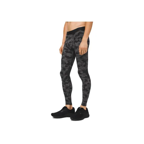lululemon Nulux™Surge Collection Спортивные брюки 28' Мужской Черный Камуфляж Обсидиан