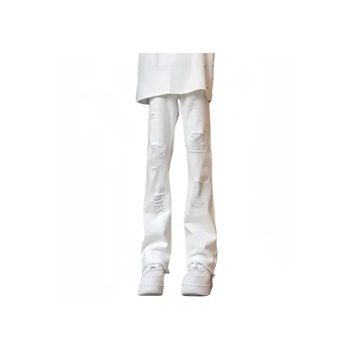 CAT'S PAW Белые Унисекс Джинсы