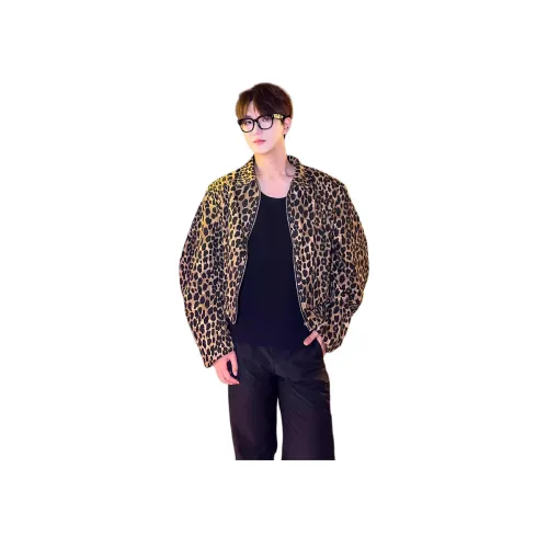 MORii Леопардовый принт Унисекс Куртки