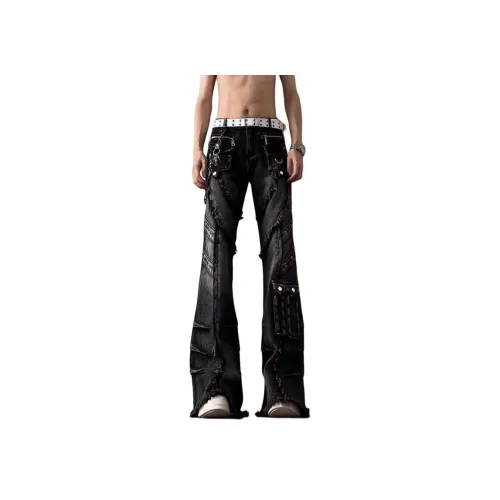 NOAHGIGI Черный Серый Цвет Унисекс Джинсы