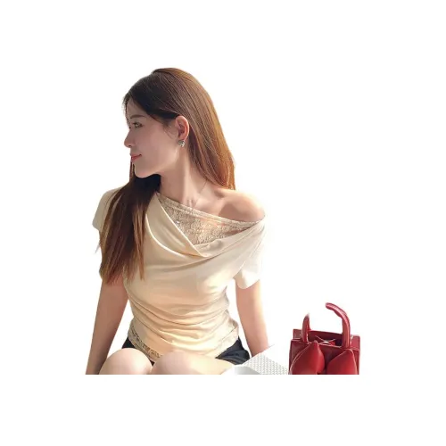 SUSANSAN T Рубашка Женская Абрикос