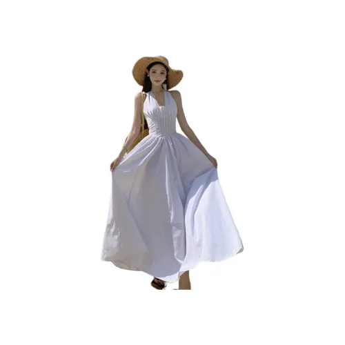 AFGGD Белый Женские Платья без рукавов