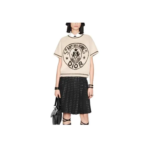 Dior Quarterly New Products Экрю Женские Кашемировые Свитеры