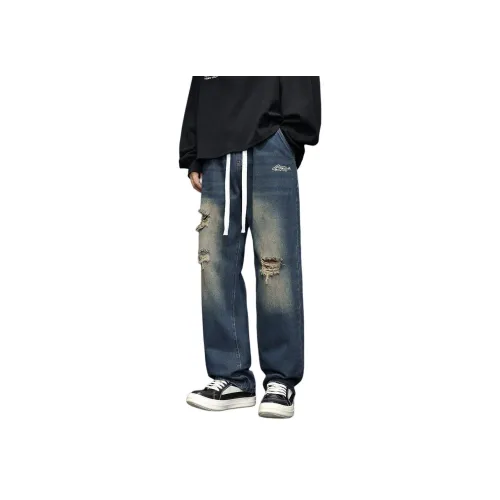 TINA GIA Ностальгический зеленый Унисекс Джинсы