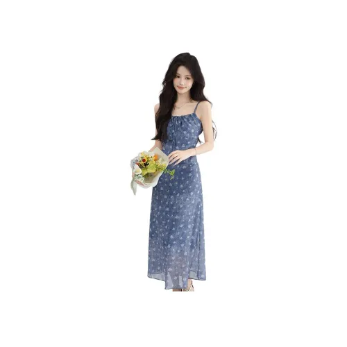 La Chapelle Синий Женские Слип-платья