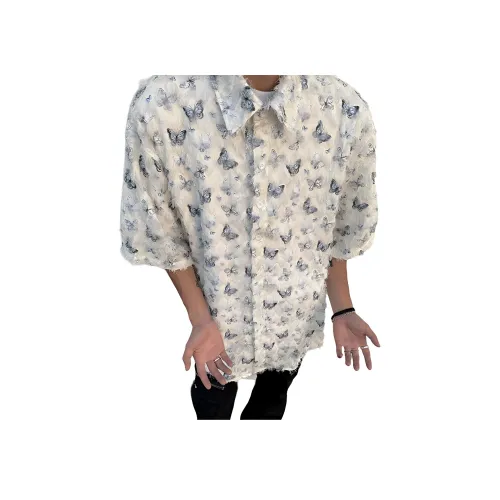 PEA Синий Унисекс Рубашки