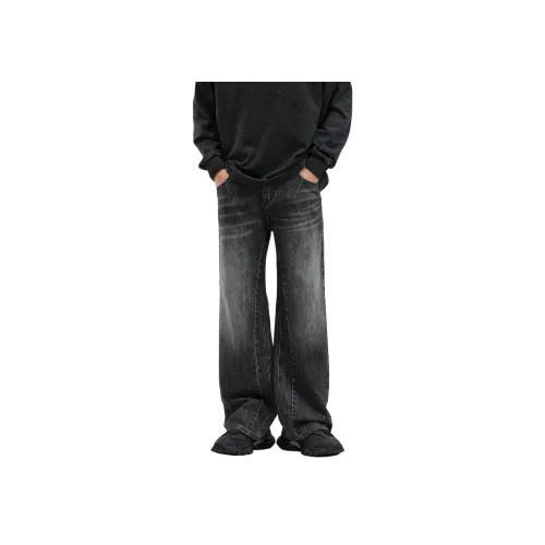 MEXISHION Черный Серый Цвет Унисекс Джинсы