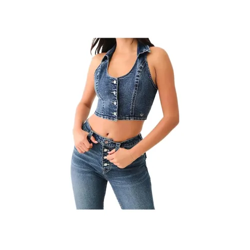 TRUE RELIGION Майка Женская Синяя