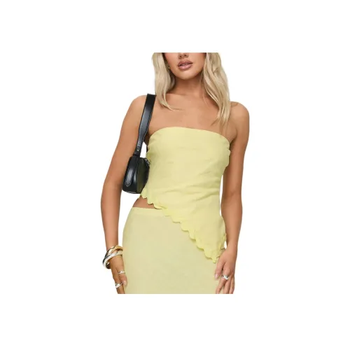 PRINCESS POLLY Sunburst Без бретелей Топ Без бретелей Топ Женские Желтый Желтый