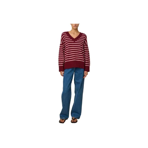GLASSONS Stripe COSY V-Neck KNIT JUMPER Трикотаж Женский