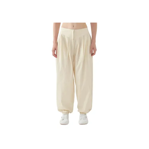 ANTIK BATIK Кремовый Белый Женские Повседневные Штаны