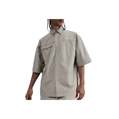 Nike ACG Преппи Серый Футбольно-Серый Гора Белый Унисекс Рубашки