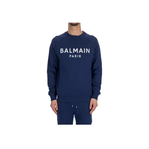 BALMAIN Синий Мужской Свитшот