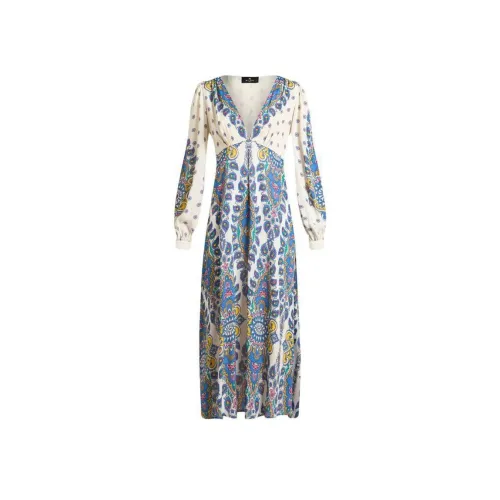 ETRO Многоцветные Женские Длинные Платья с Рукавами