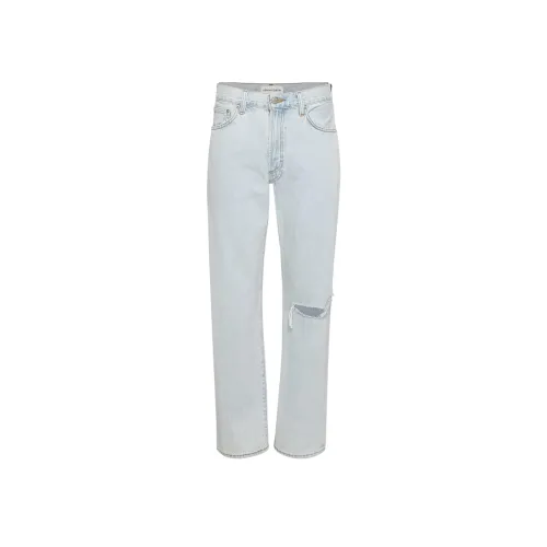 ARITZIA Деним FORUM 90-е Marlo Hi Step Шов Baggy Jean Джинсы Женские Потертый Bleach BL Белый Синий