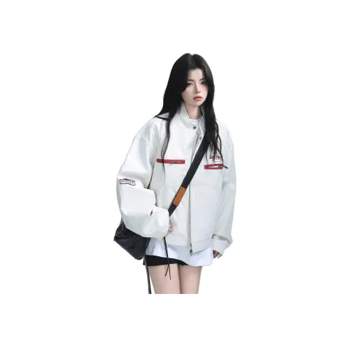 COMOWA Белый Унисекс Кожаные куртки