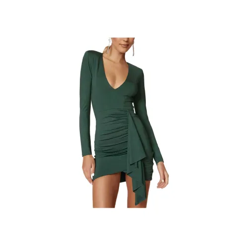 SUPERDOWN Martyna Платье с длинным рукавом и V-образным вырезом Женское