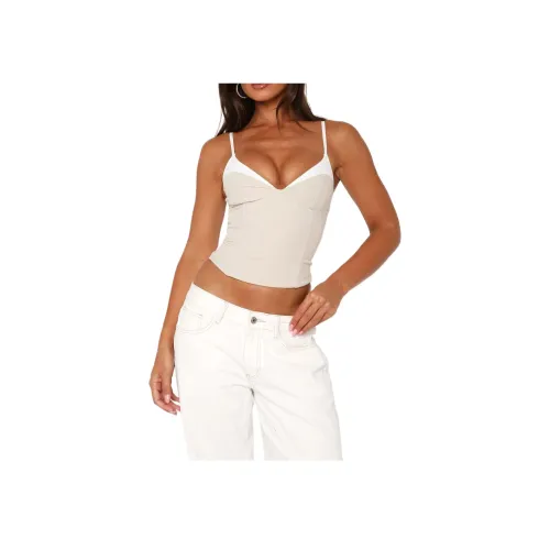 WHITE FOX Bustier Oatmeal Top с бретелями Женские